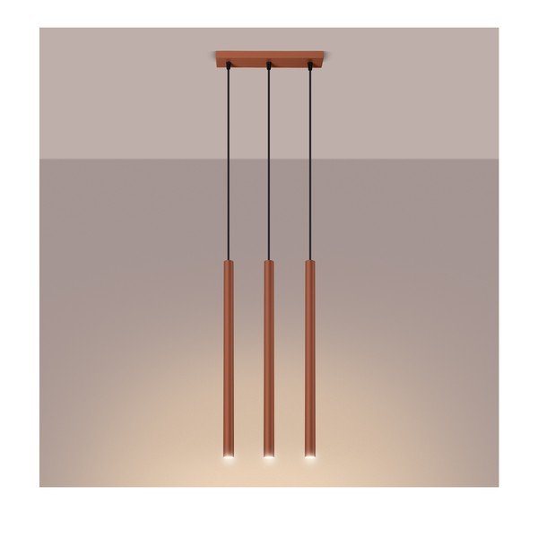 Lampadario color mattone Fideus – Sollux-image-1