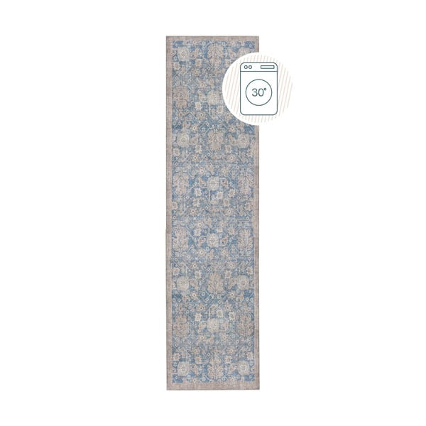 Passatoia blu lavabile 60x230 cm Orelia Global – Flair Rugs