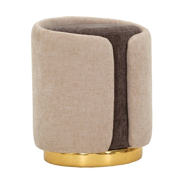 Poggiapiedi marrone/beige Glam Style – Mauro Ferretti