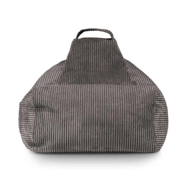 Pouf a sacco per bambini color senape con rivestimento in velluto a coste Game Amuse – SLOWDOWN-image-2