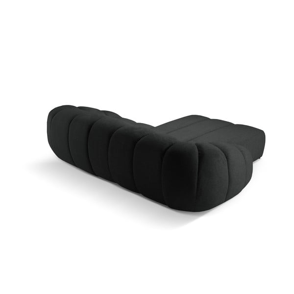 Divano angolare nero (con penisola a sinistra) Diana – Micadoni -image-3