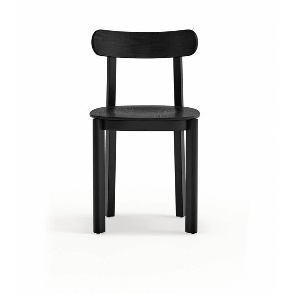 Sedia da pranzo nera con effetto frassino Nara – Teulat-image-2