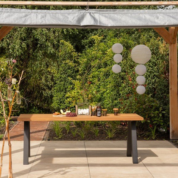 Tavolo da pranzo da giardino in legno massiccio 81x210 cm Tablo – WOOOD-image-1
