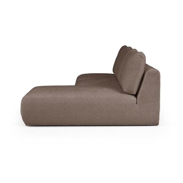 Divano angolare marrone (con penisola a destra e chaise lounge) rivestito in bouclé Mirel – Rodier-image-3