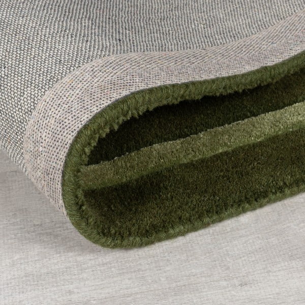 Tappeto verde scuro in lana tessuto a mano 160x230 cm Gatsby – Flair Rugs-image-3