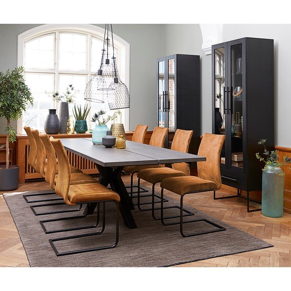 Sedia da pranzo marrone cognac Clipper - Canett-image-1