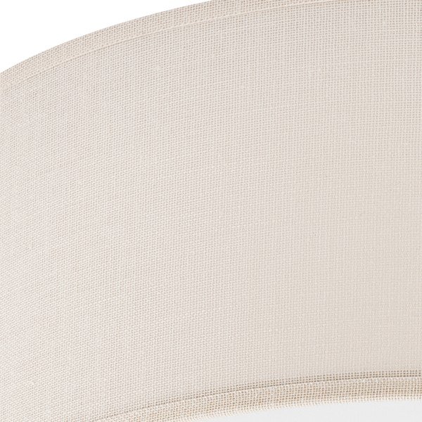 Lampada da soffitto crema con paralume tessile ø 45 cm Vivian - LAMKUR-image-4