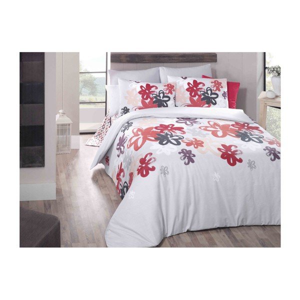 Biancheria da letto in cotone con lenzuolo e 2 federe Casual, 200 x 220 cm - Mijolnir