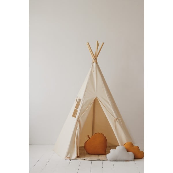 Tenda teepee per bambini Beige - Moi Mili-image-1