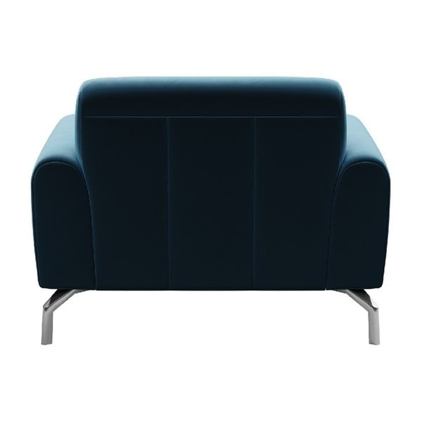 Poltrona in velluto blu Puzo - MESONICA-image-3