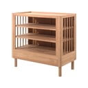 Cassettiera per bambini di colore naturale in rovere massiccio con fasciatoio 100x95x55 cm Forrest – Vipack