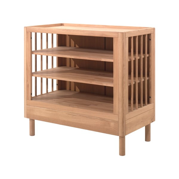 Cassettiera per bambini di colore naturale in rovere massiccio con fasciatoio 100x95x55 cm Forrest – Vipack