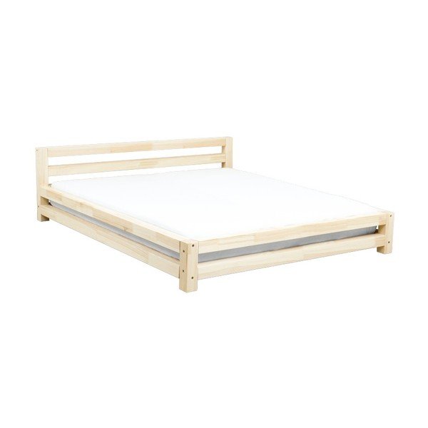 Letto matrimoniale in abete laccato Doppio, 180 x 200 cm - Benlemi