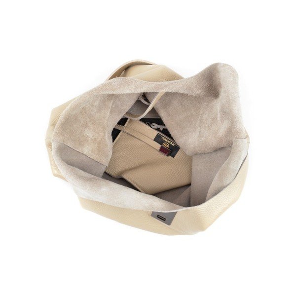 Béžová kožená kabelka Roberta M Halum Beige-image-4