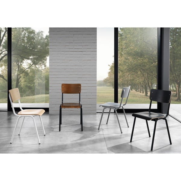 Sedie da pranzo grigie in set di 2 Old School - Tomasucci-image-1