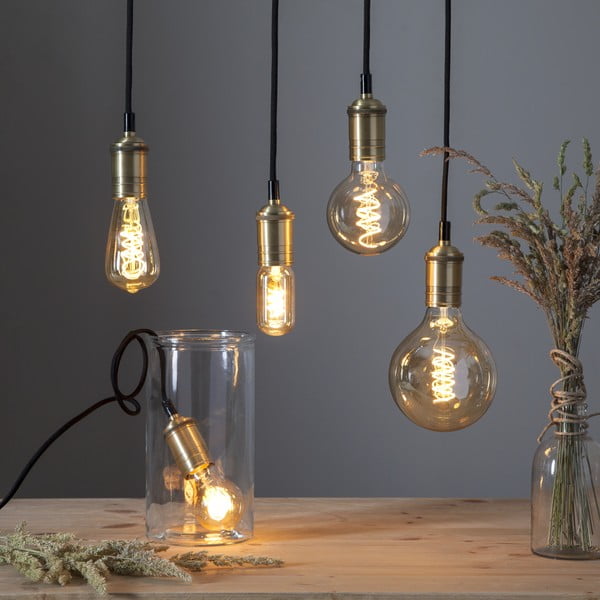 Lampadina con filamenti con intensità regolabile con luce bianca calda con presa E27, 3 W Spiral Filament – Star Trading-image-4