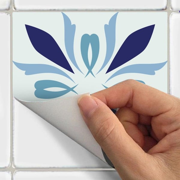 Set di 30 adesivi murali decorativi , 15 x15 cm Madeira - Ambiance-image-1