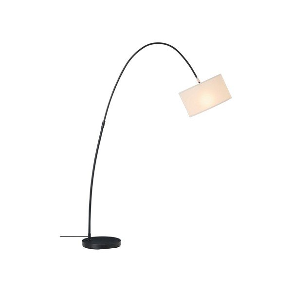 Lampada da terra bianca/nera in tessuto con struttura flessibile (altezza totale 145 cm) Arc – Ellos Home-image-3