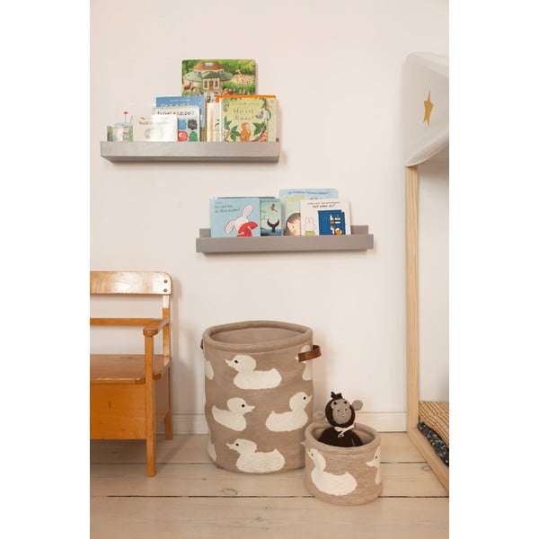 Organizzatore in cotone beige Anatra, ø 16 cm - Kindsgut-image-4