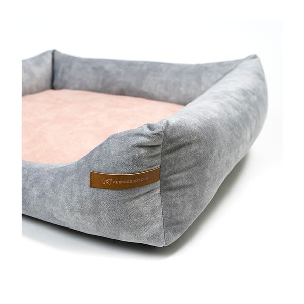 Letto per cani rosa e grigio chiaro 85x105 cm SoftBED Eco XL - Rexproduct-image-2