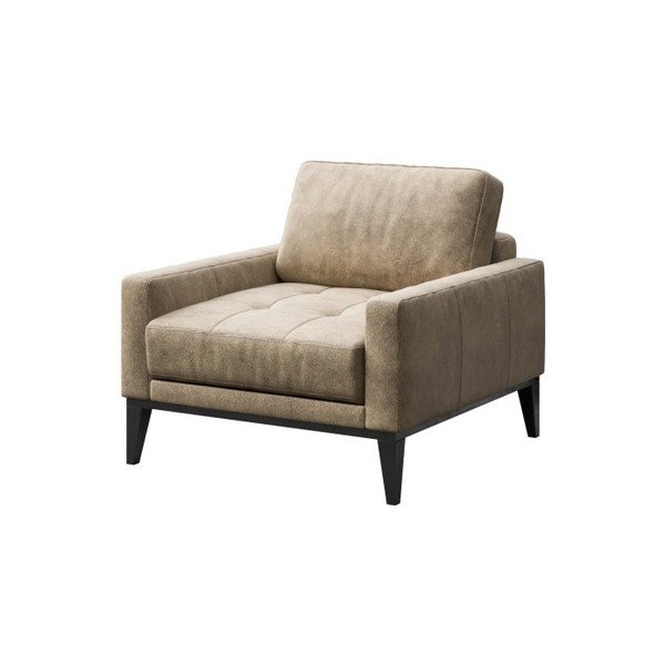 Poltrona tufted in similpelle beige Musso - MESONICA-image-2