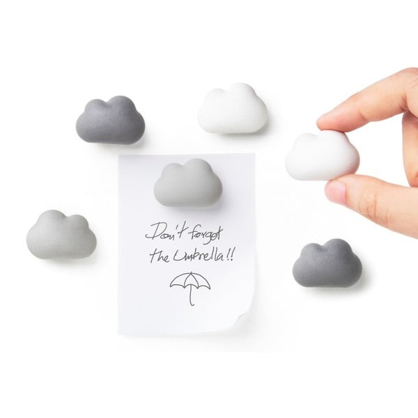 Sada 6 magnetů Qualy&CO Cloud Magnets