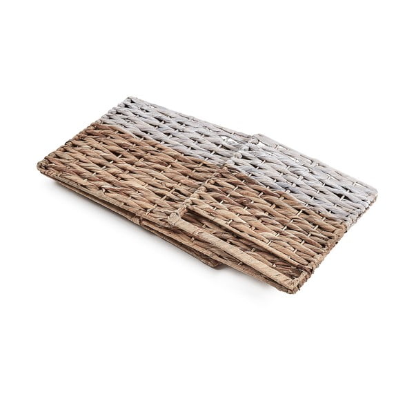 Contenitore in vimini con dettagli bianchi Woody - Kave Home-image-2