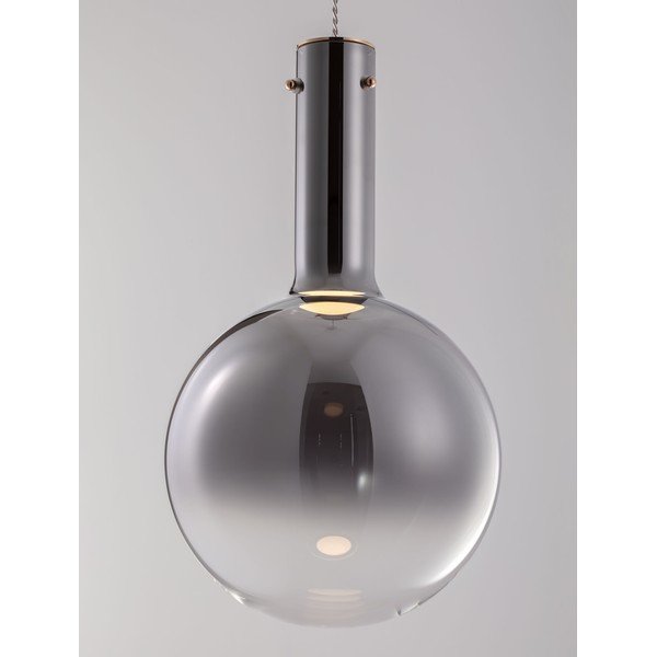 Lampadario LED grigio in vetro con intensità regolabile ø 25 cm Nostos – Nova Luce-image-2