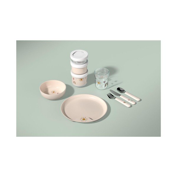 Portapranzo per bambini verde chiaro in plastica 3 pz Little Farm – Mepal-image-2