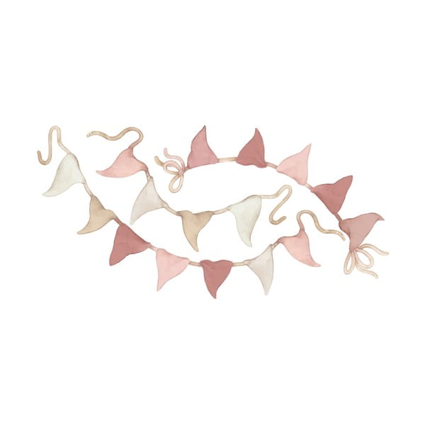 Adesivi per bambini in set da 3 66x33 cm Pennant Garlands - Lilipinso