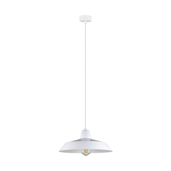 Lampada a sospensione bianca con paralume in metallo ø 35 cm Cinco - Sotto Luce