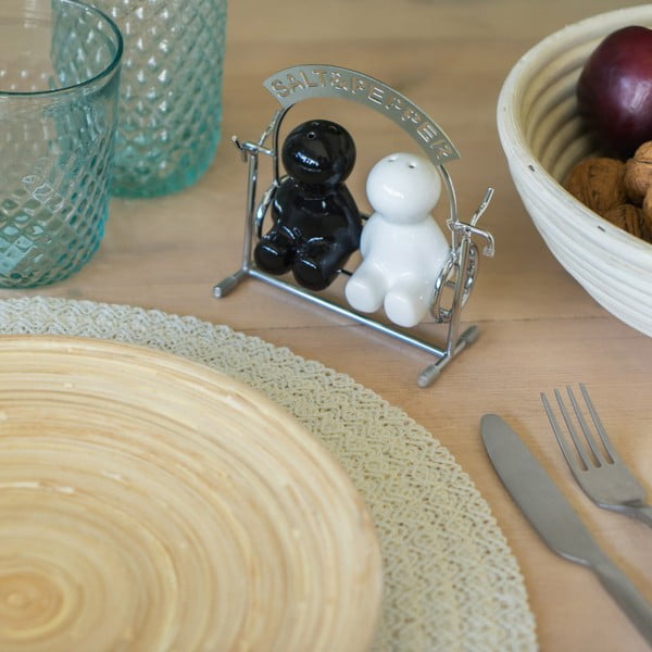 Saliera e pepiera con supporto Salt & Pepper - Balvi-image-1