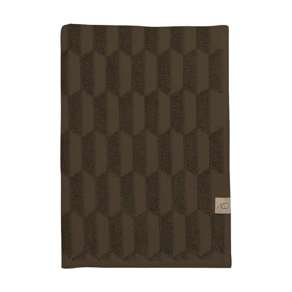 Set di 2 asciugamani in cotone marrone scuro 35x55 cm Geo - Mette Ditmer Denmark