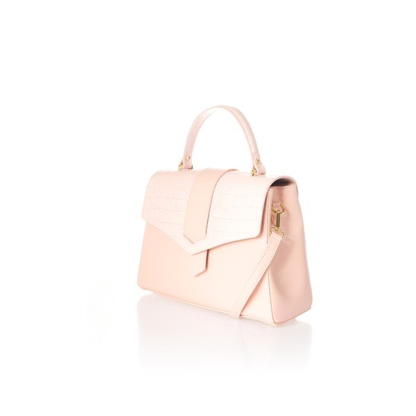 Borsa in pelle rosa chiaro Marta - Federica Bassi-image-3