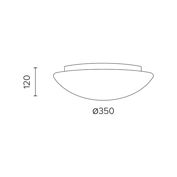Lampada da soffitto bianca ø 35 cm con paralume in vetro Mato - Sotto Luce-image-3