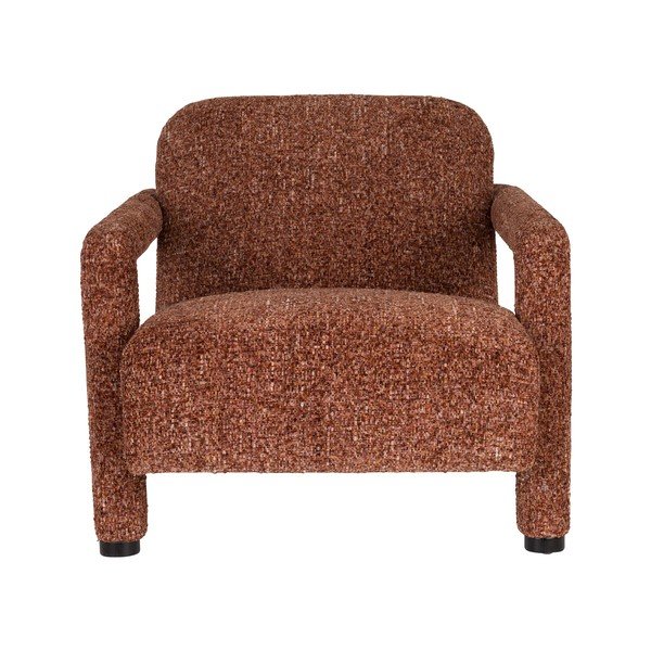 Poltrona rossa con rivestimento in ciniglia Kent – Dutchbone-image-2