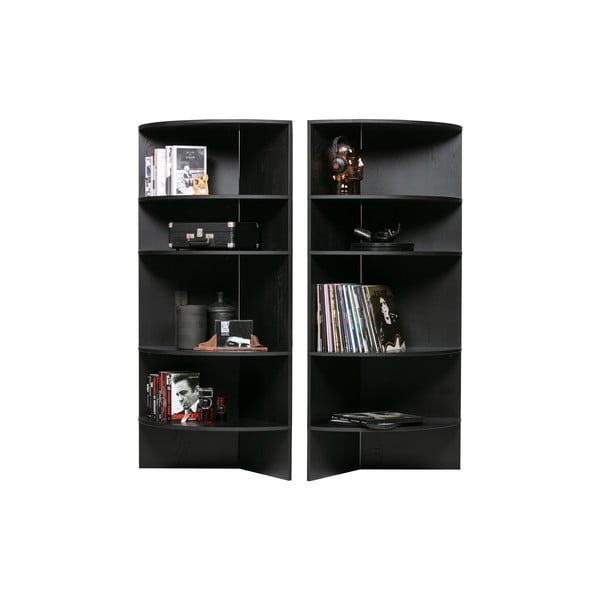 Libreria in frassino nero 100x168 cm Trian - WOOOD-image-2