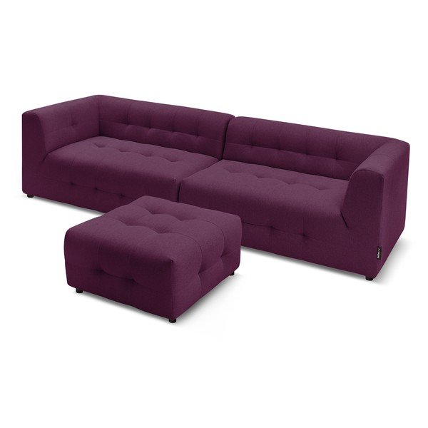 Divano viola scuro 324 cm Kleber - Bobochic Paris-image-4