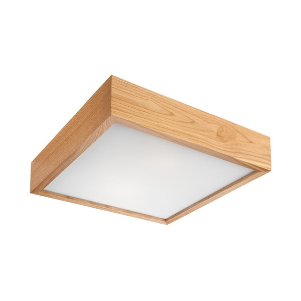 Lampada da soffitto marrone chiaro con paralume in vetro 27,5x27,5 cm Quadro - LAMKUR