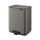 Cestino per la spazzatura grigio in acciaio con pedale 12 l Bo – Brabantia