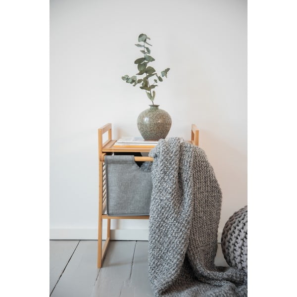 Scaffale basso colore naturale/grigio in bambù da bagno  40x56 cm Bahari – Wenko-image-1