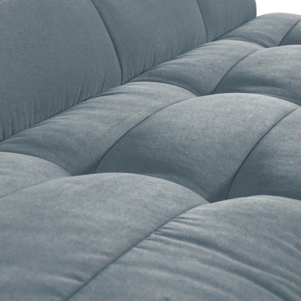 Panchina blu in imbottito con rivestimento in velluto Cluster – vtwonen-image-1