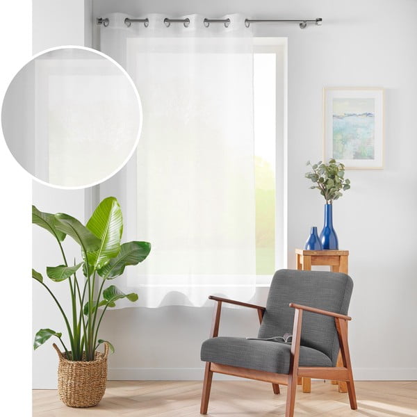 Tenda in voile bianco 140x180 cm Lissea - douceur d'intérieur-image-3