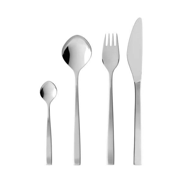 Posate in acciaio inox color argento 16 pezzi Fuga - Gense
