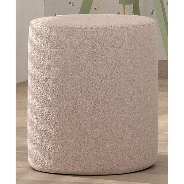 Pouf per bambini rosa chiaro in tessuto bouclé MOON - Vipack-image-1