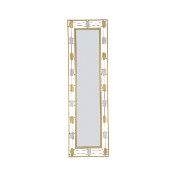 Specchio autoportante con cornice in ferro Glam Leaf, 50 x 170 cm - Mauro Ferretti