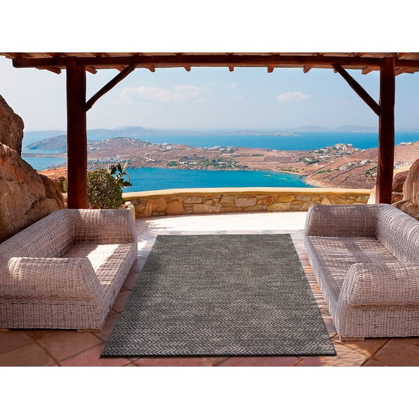 Tappeto per esterni antracite 120x170 cm Panama Gris - Universal-image-1