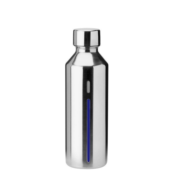 Bottiglia per gasatore d'acqua argentata in acciaio inox Brus – Stelton