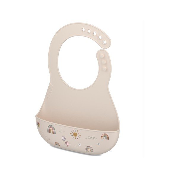 Bavaglino beige in silicone Sunshine & Rainbow – Mepal