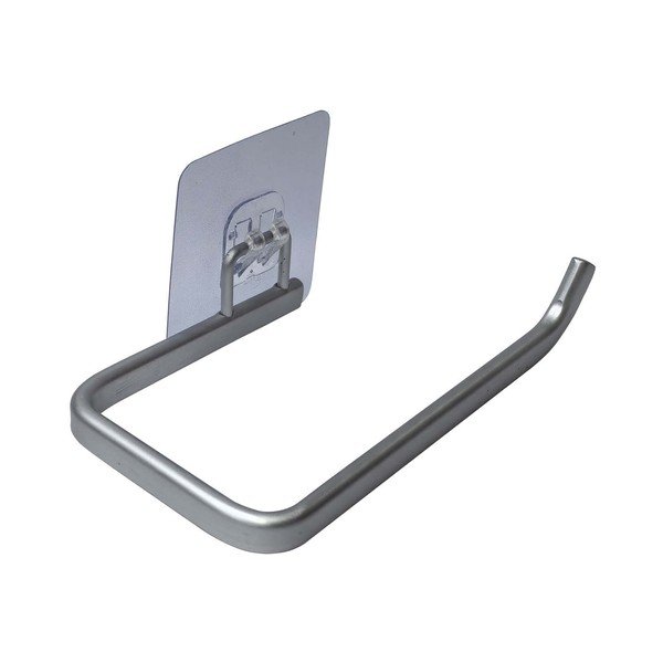 Porta carta igienica senza foratura color argento lucido in metallo Filaire Aluminium – douceur d'intérieur-image-1